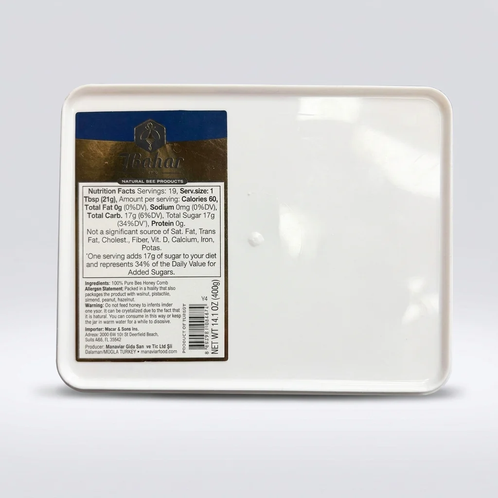 7Bahar Honey Comb 14.1 oz - Pure Turkish Honeycomb in Tray - Image 2