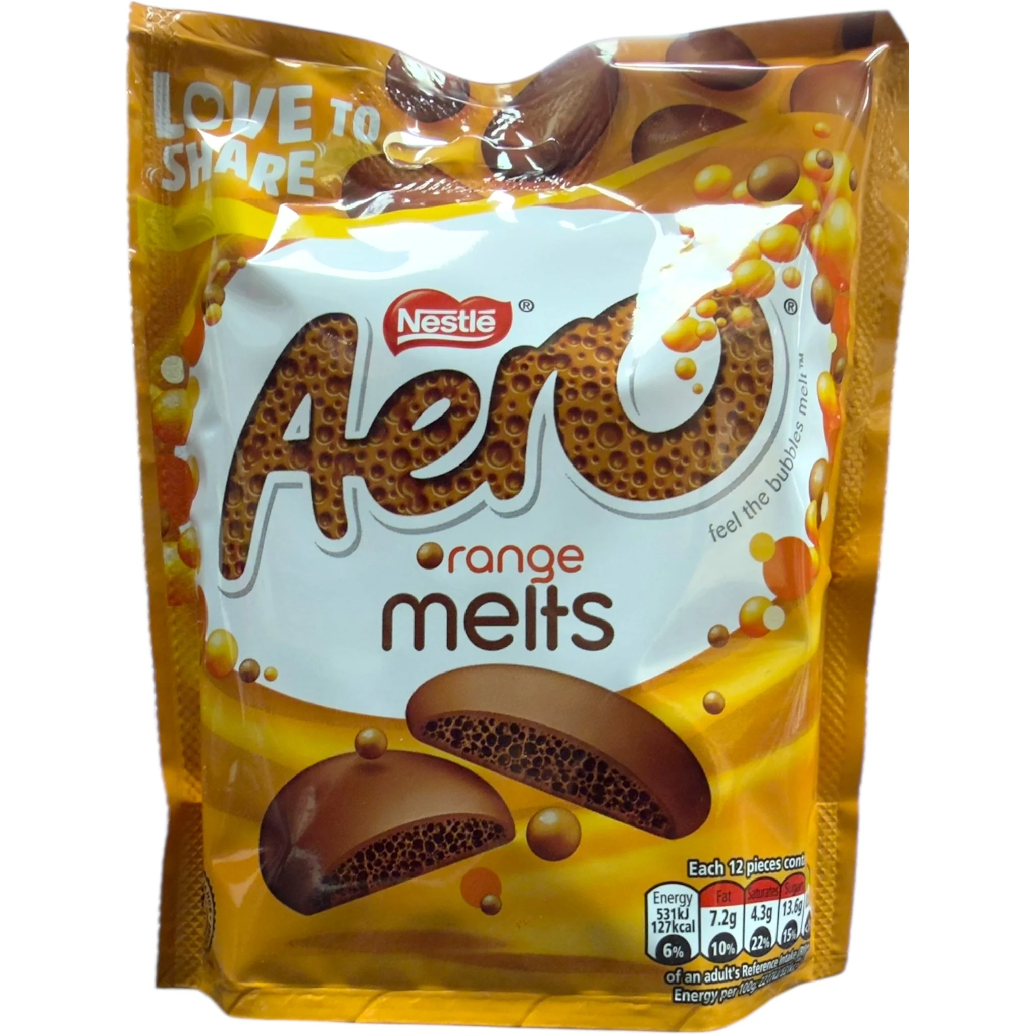 Nestlé Aero Orange Chocolate Melts 100g