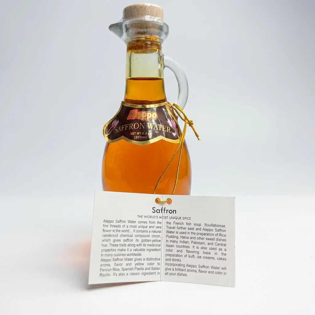 Aleppo Saffron Water 8.4 oz - Premium Liquid Extract for Cooking - Image 2