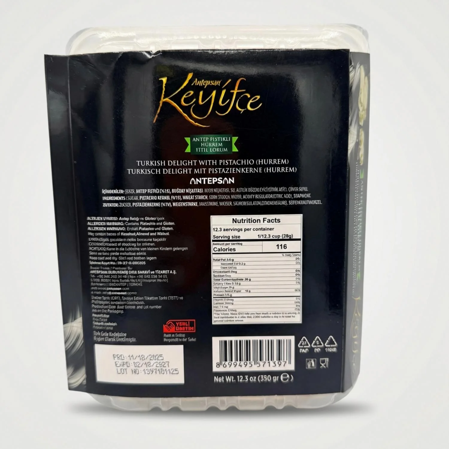 Antep Fıstıklı Hürrem Fitil Lokum (350g) - Image 2