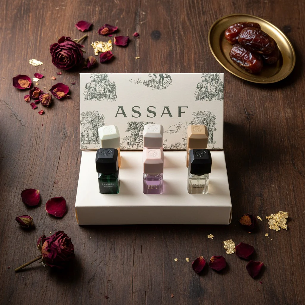 Assaf Riyadh Discovery Box — 6x5ml Arabian Perfume Sampler Set - Image 14
