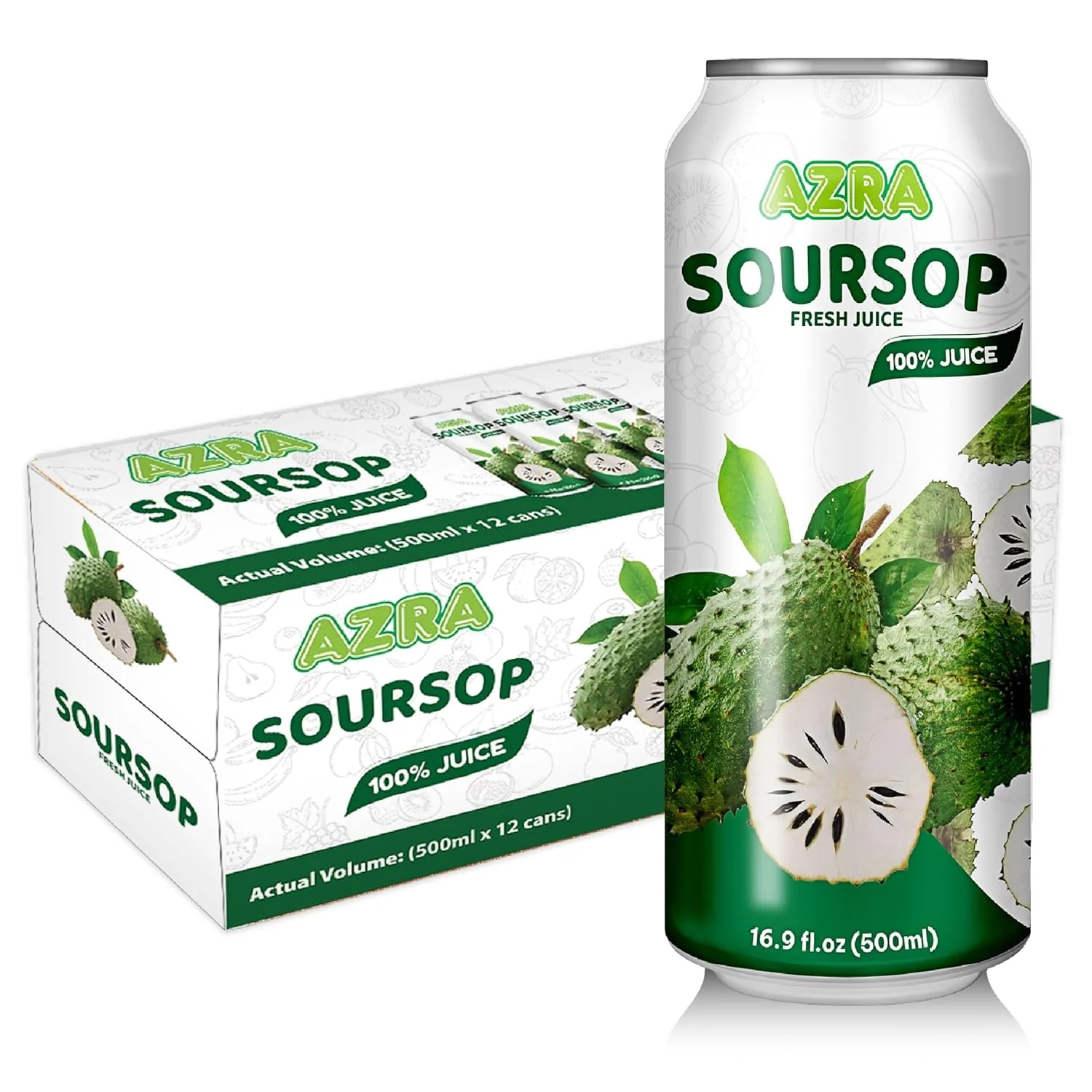 AZRA 100% Organic Juice – 500ml Cans, Zero Sugar Beverages Variety Pack for Healthy Kids & Adults - Image 17