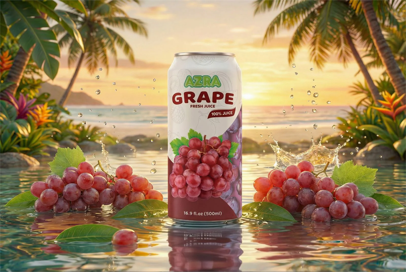 AZRA 100% Organic Juice – 500ml Cans, Zero Sugar Beverages Variety Pack for Healthy Kids & Adults - Image 32