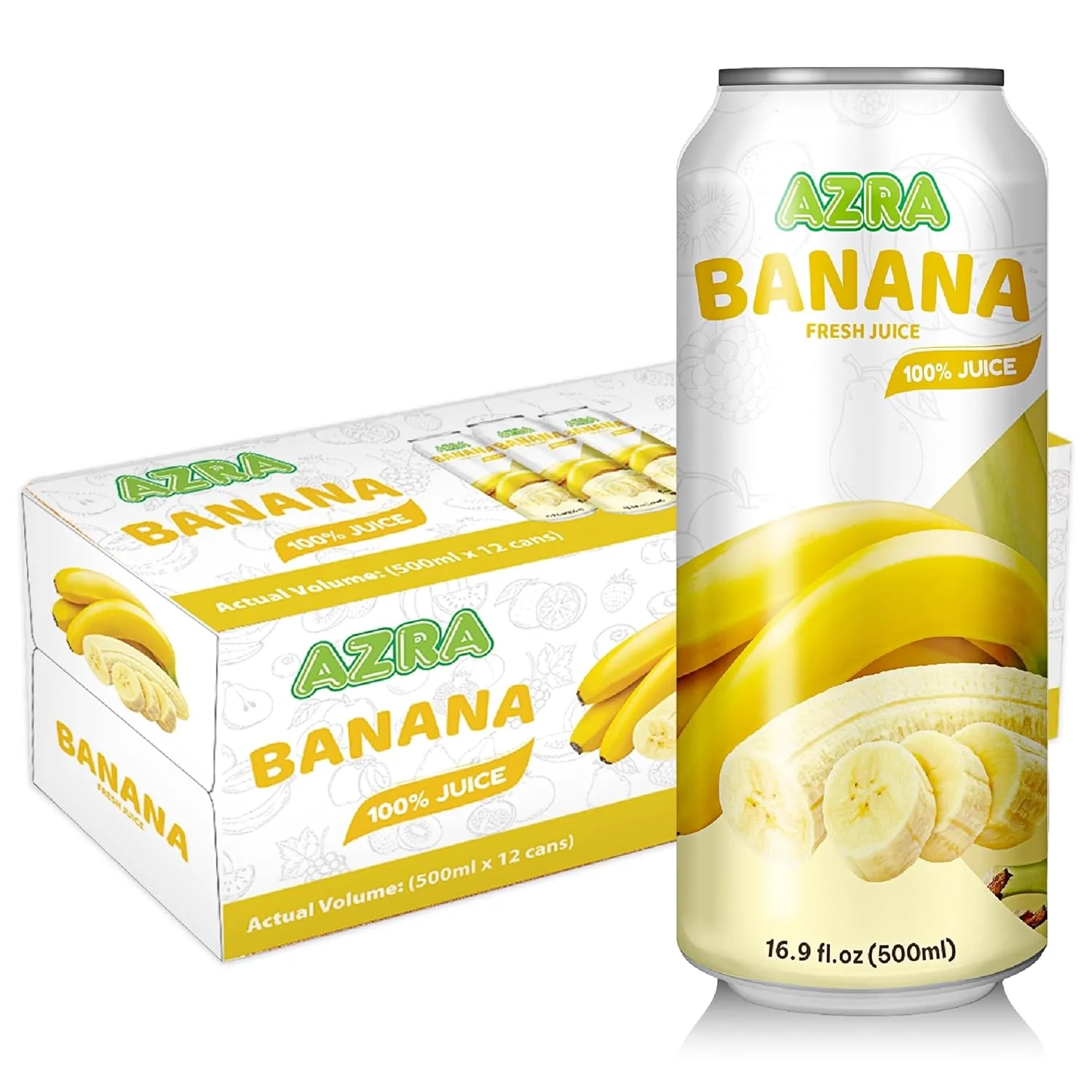 AZRA 100% Organic Juice – 500ml Cans, Zero Sugar Beverages Variety Pack for Healthy Kids & Adults - Image 5