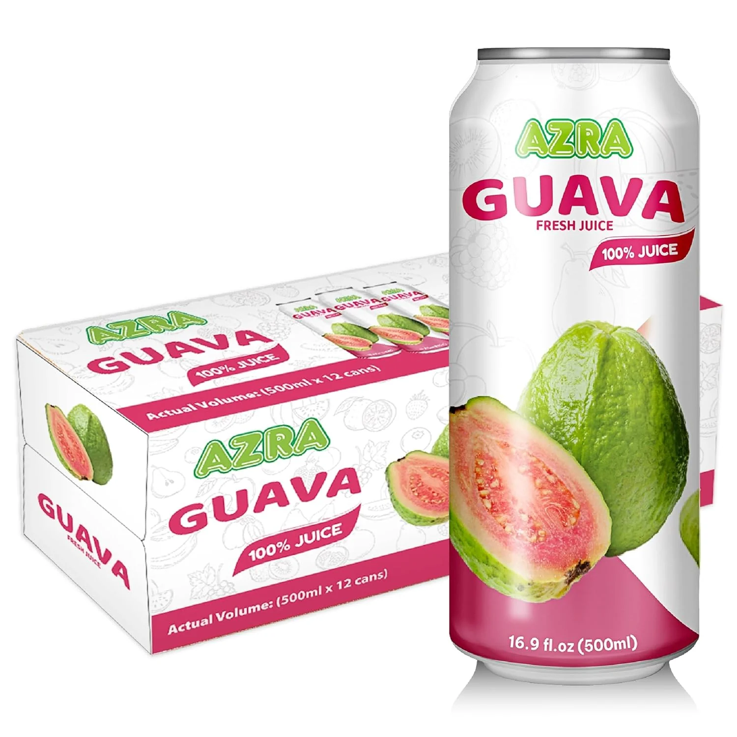 AZRA 100% Organic Juice – 500ml Cans, Zero Sugar Beverages Variety Pack for Healthy Kids & Adults - Image 7