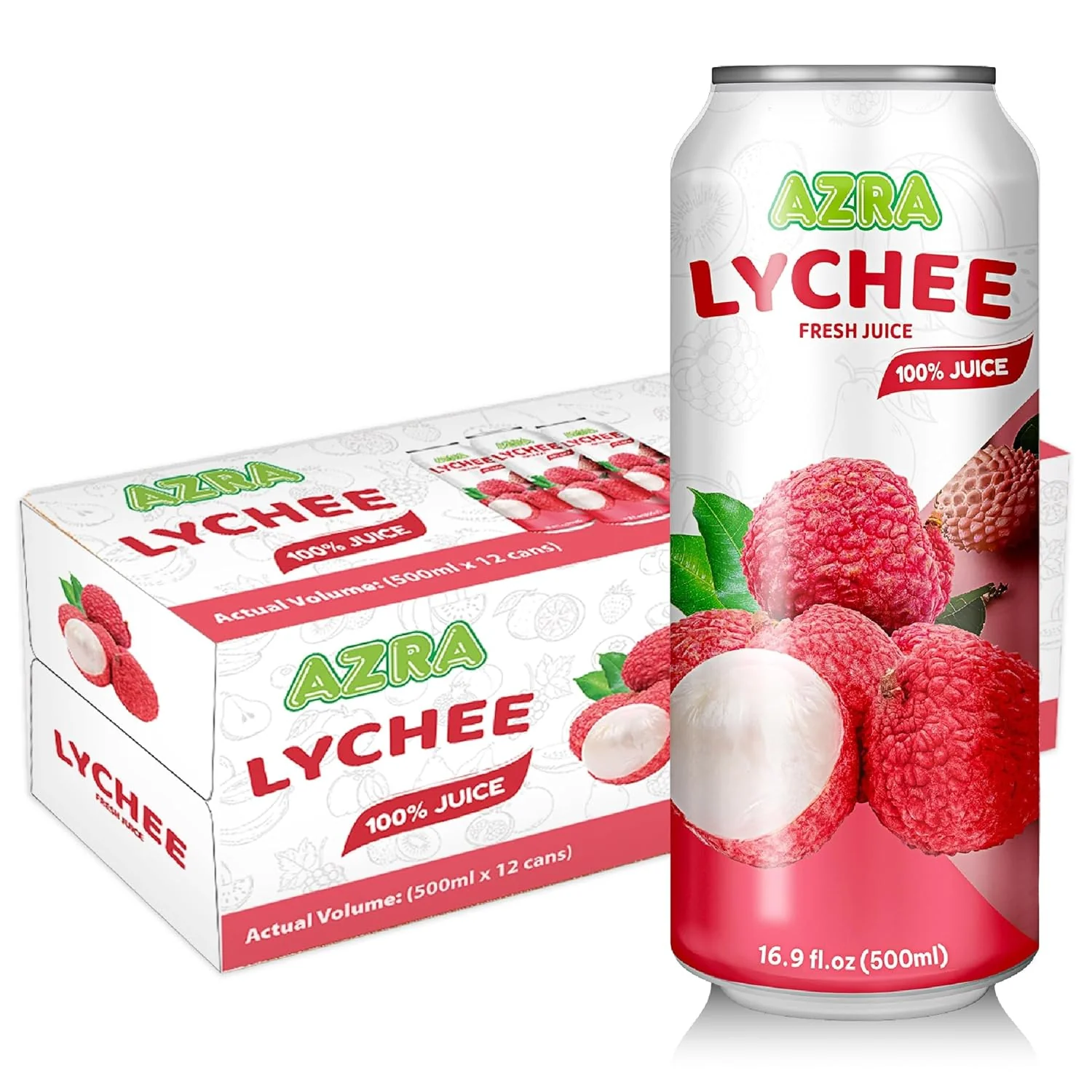 AZRA 100% Organic Juice – 500ml Cans, Zero Sugar Beverages Variety Pack for Healthy Kids & Adults - Image 8