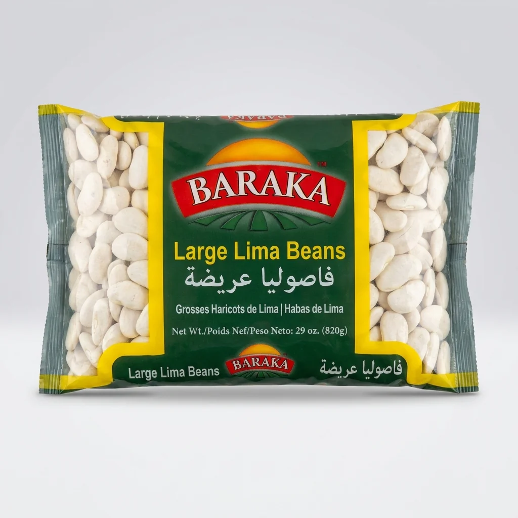 Baraka Large Lima Beans 29 oz - Premium White Butter Beans