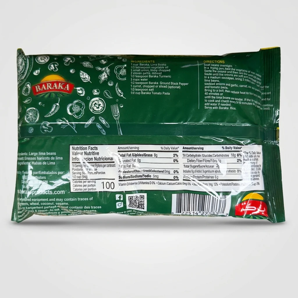 Baraka Large Lima Beans 29 oz - Premium White Butter Beans - Image 2