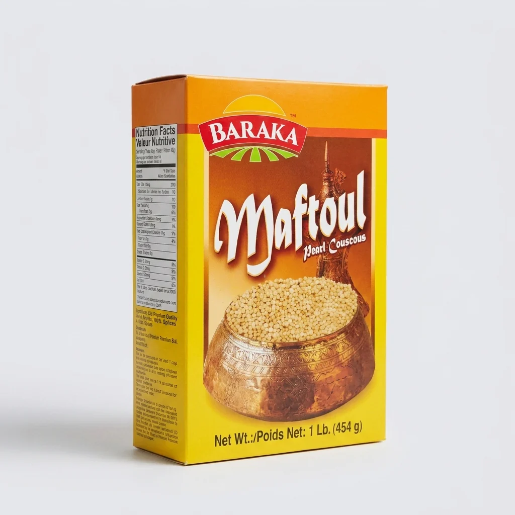 Baraka Maftoul Pearl Couscous 1 lb - Premium Lebanese Couscous - Image 2