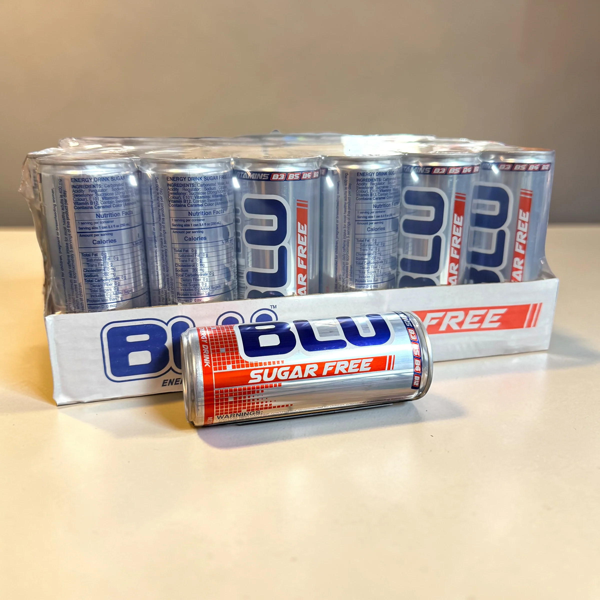 BLU Sugar Free Energy Drink 250ml Can - Image 5