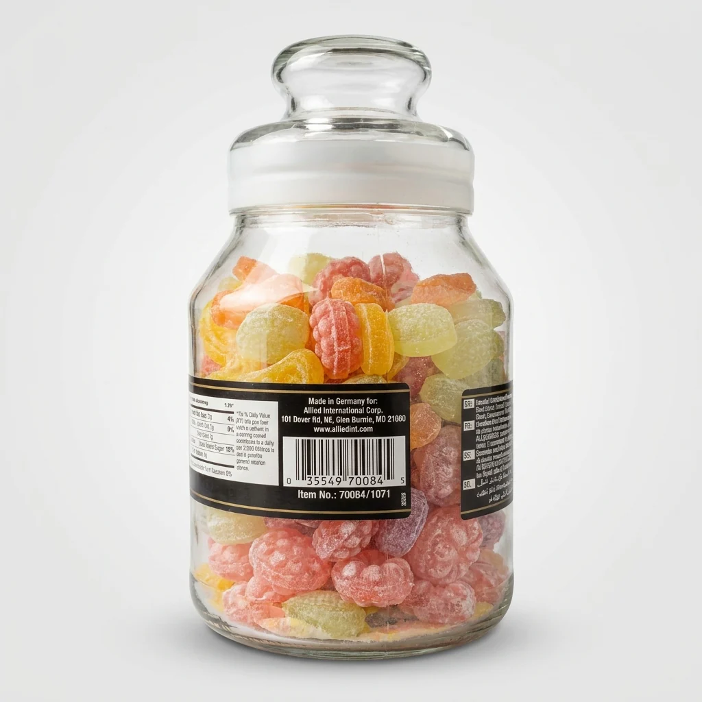 Cambridge & Thames Assorted Fruit Candies 34oz - Gourmet Hard Candy Jar - Image 2