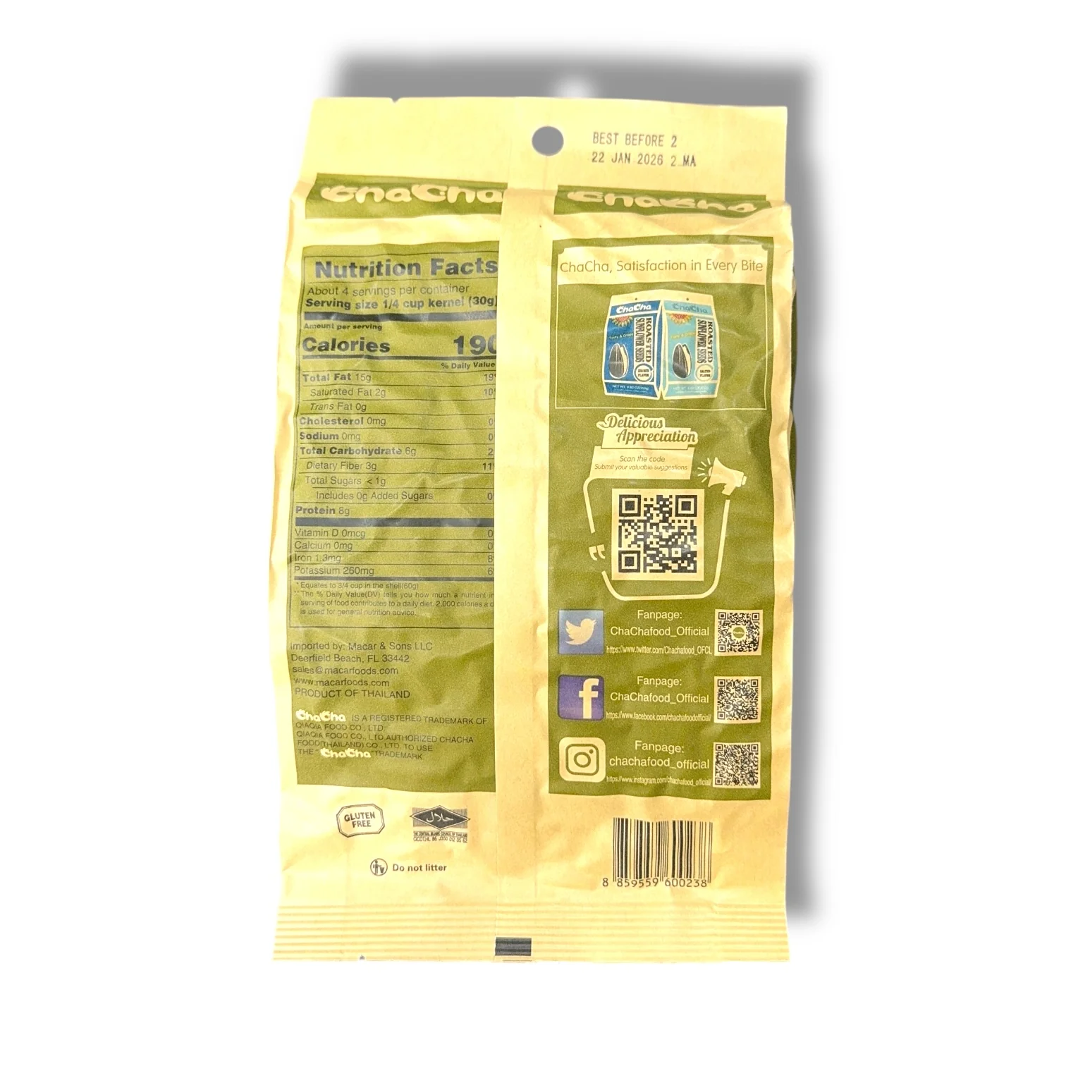Chacha Sunflower Seeds Snack – Natural Flavor - Image 2