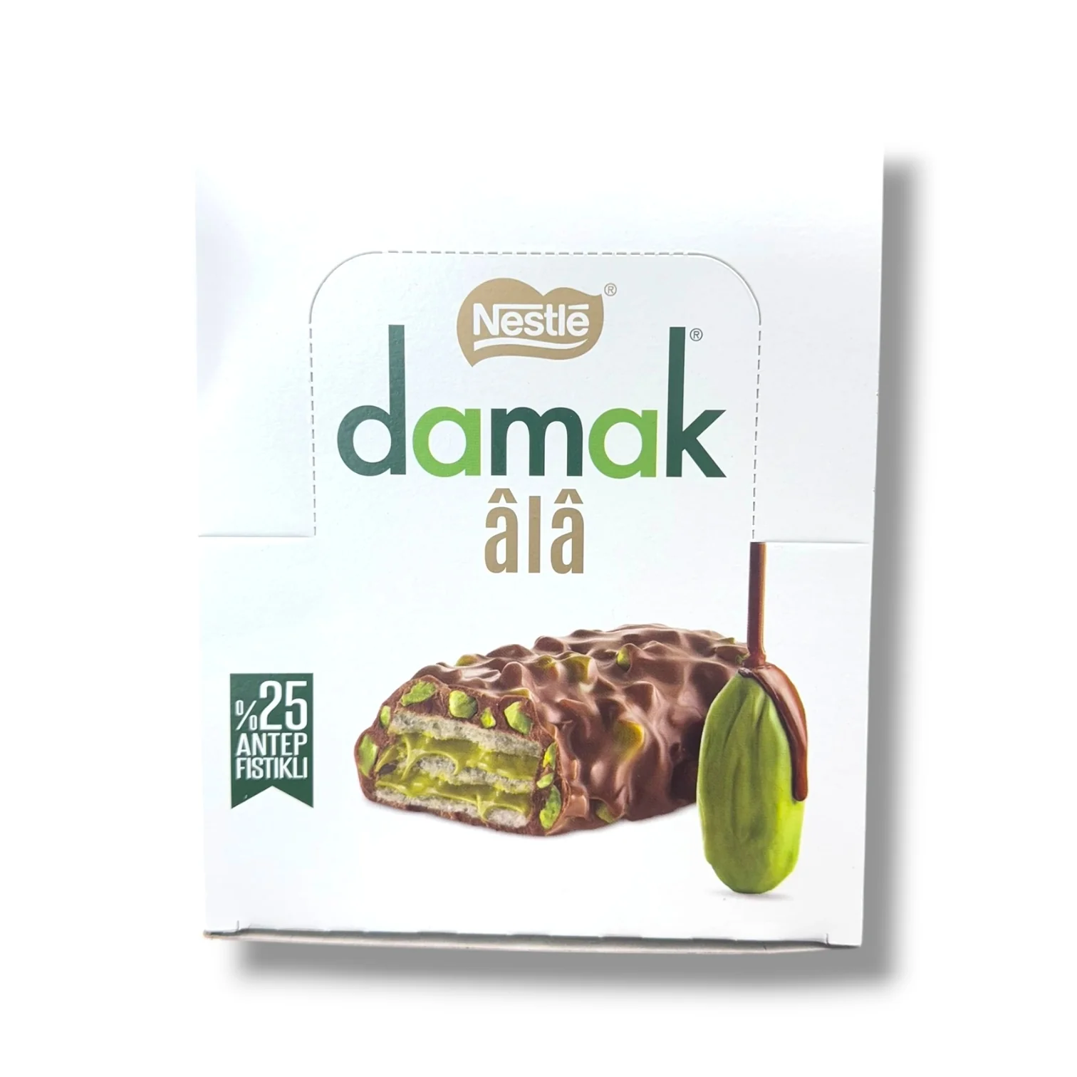 damak Nestle Damak 25% Pistachio Chocolate Wafer Cream – Milk Chocolate Coated 30g Pack