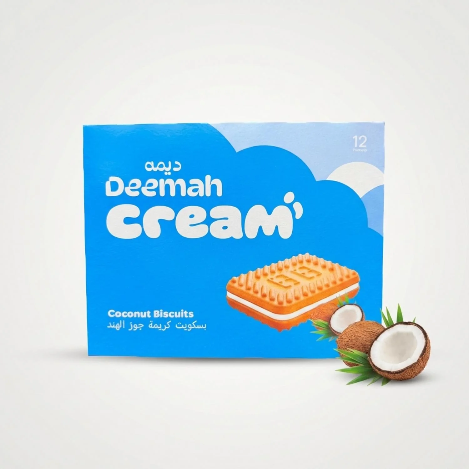 Deemah Cream Coconut Biscuits box of 12