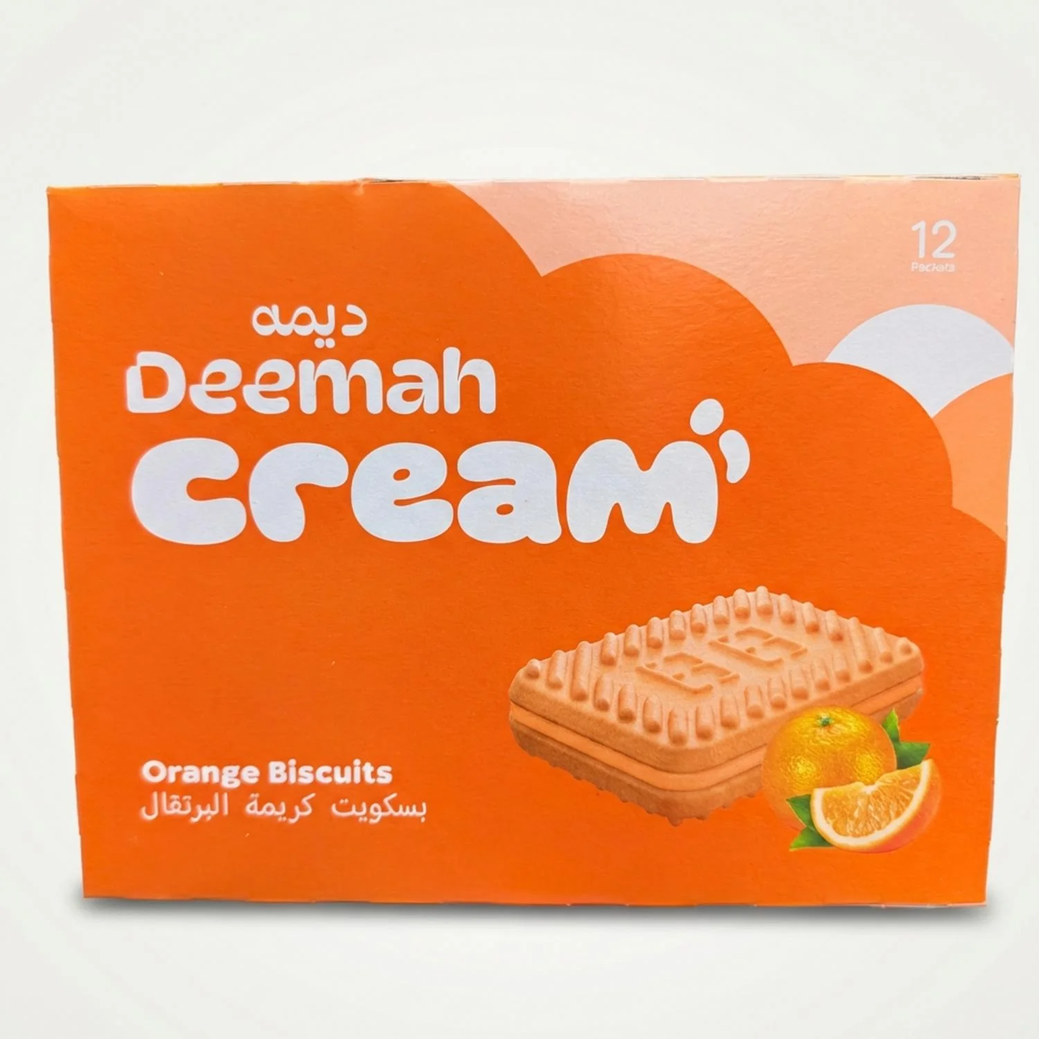 Deemah Cream Orange Biscuits box of 12pk(100g)