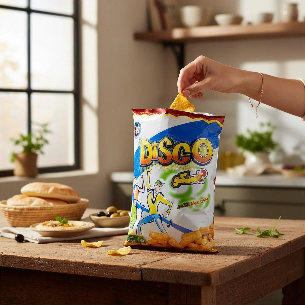 Disco Corn Chips Family Size 80g - Crispy Middle Eastern Snack - Image 2