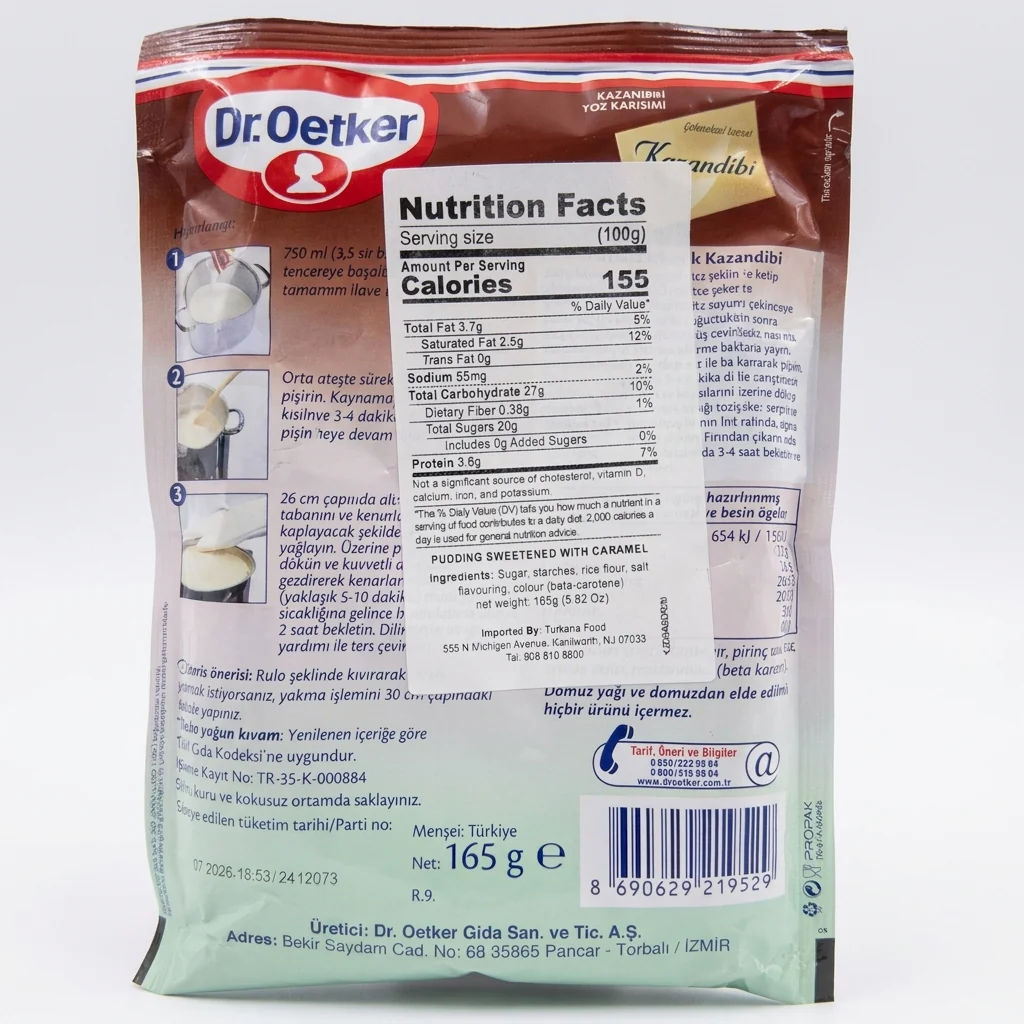 Dr. Oetker Kazandibi 165g - Turkish Milk Pudding with Caramel - Image 2