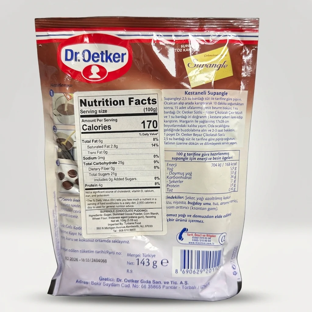 Dr. Oetker Supangle 143g - Turkish Chocolate Pudding Mix - Image 2
