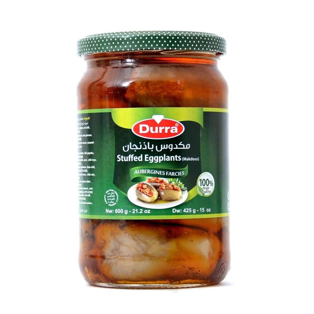 Durra Stuffed Eggplant Makdous 600g – Middle Eastern Delicacy