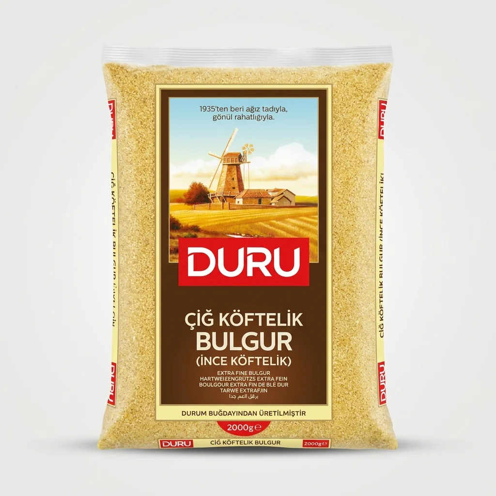 Duru Extra Fine Bulgur 2000g - Premium Turkish Wheat Bulgur