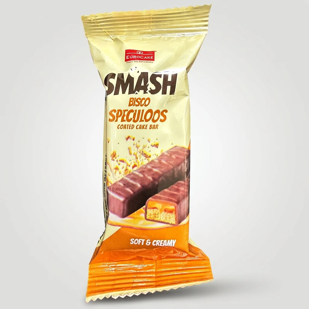 Eurocake Smash Bisco Speculoos Coated Cake Bar - Soft & Creamy