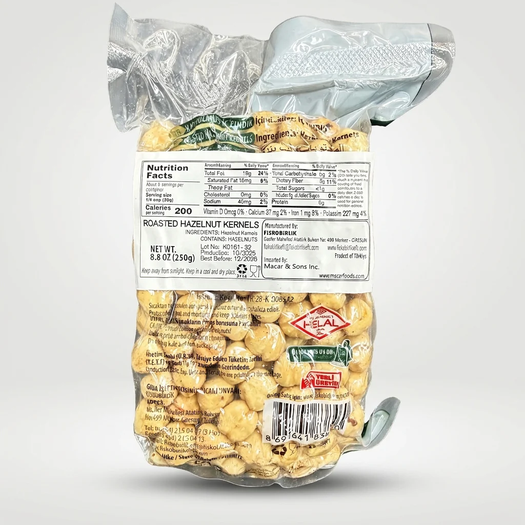 Fiskobirlik Roasted Hazelnut Kernels 250g - Premium Turkish Hazelnuts - Image 2