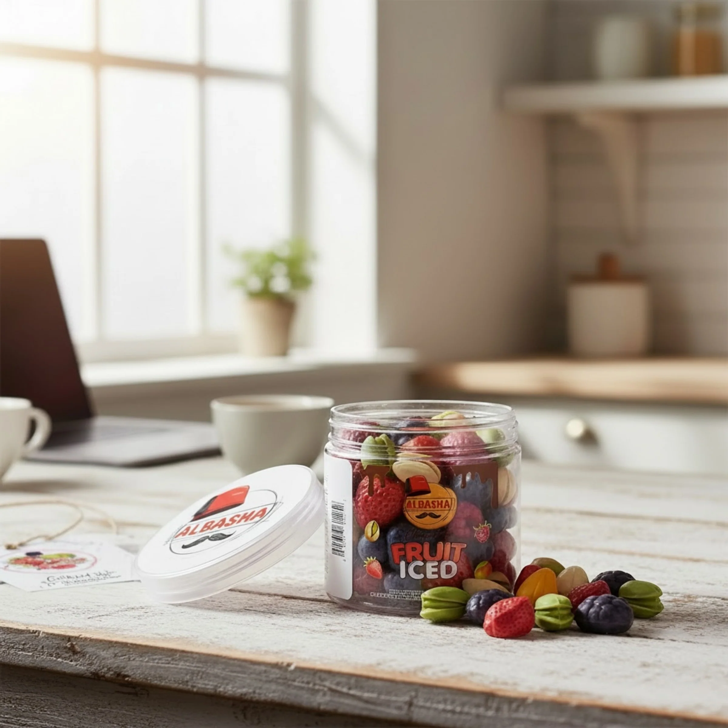 Fruit Iced Chocolate by AlBasha | Kunafa-Filled White Chocolate Jar - Image 5