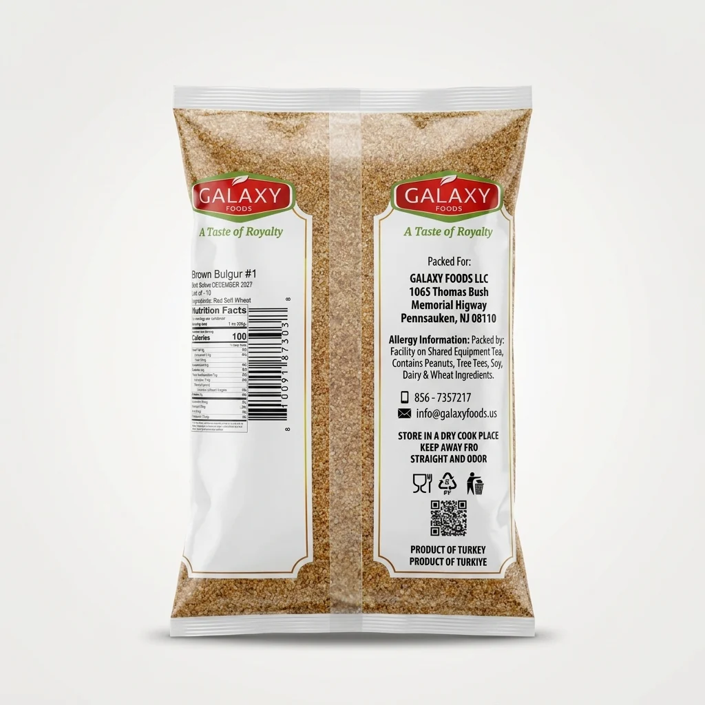 Galaxy Foods Brown Bulgur #1 2 Lbs - Fine Cracked Wheat Grain - Image 2