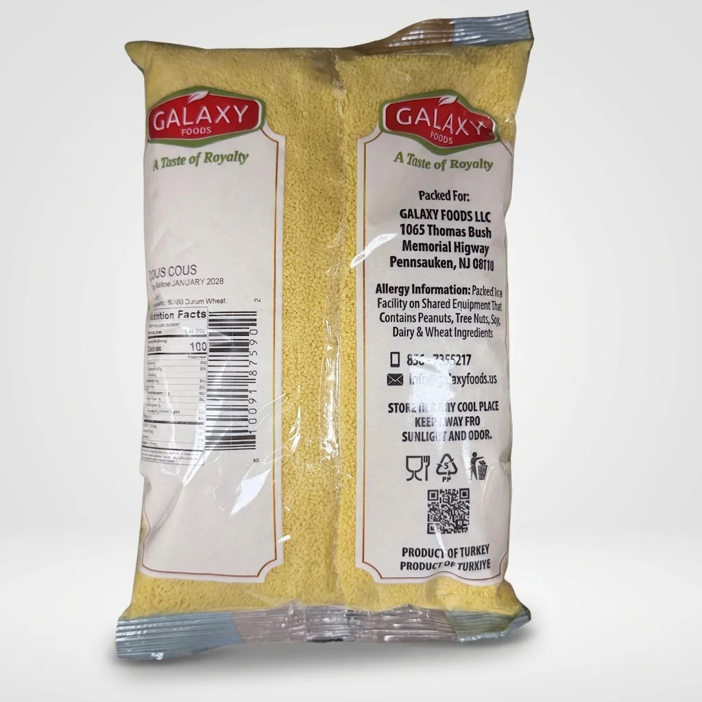 Galaxy Foods Couscous 2 Lbs - Premium Mediterranean Pasta - Image 2