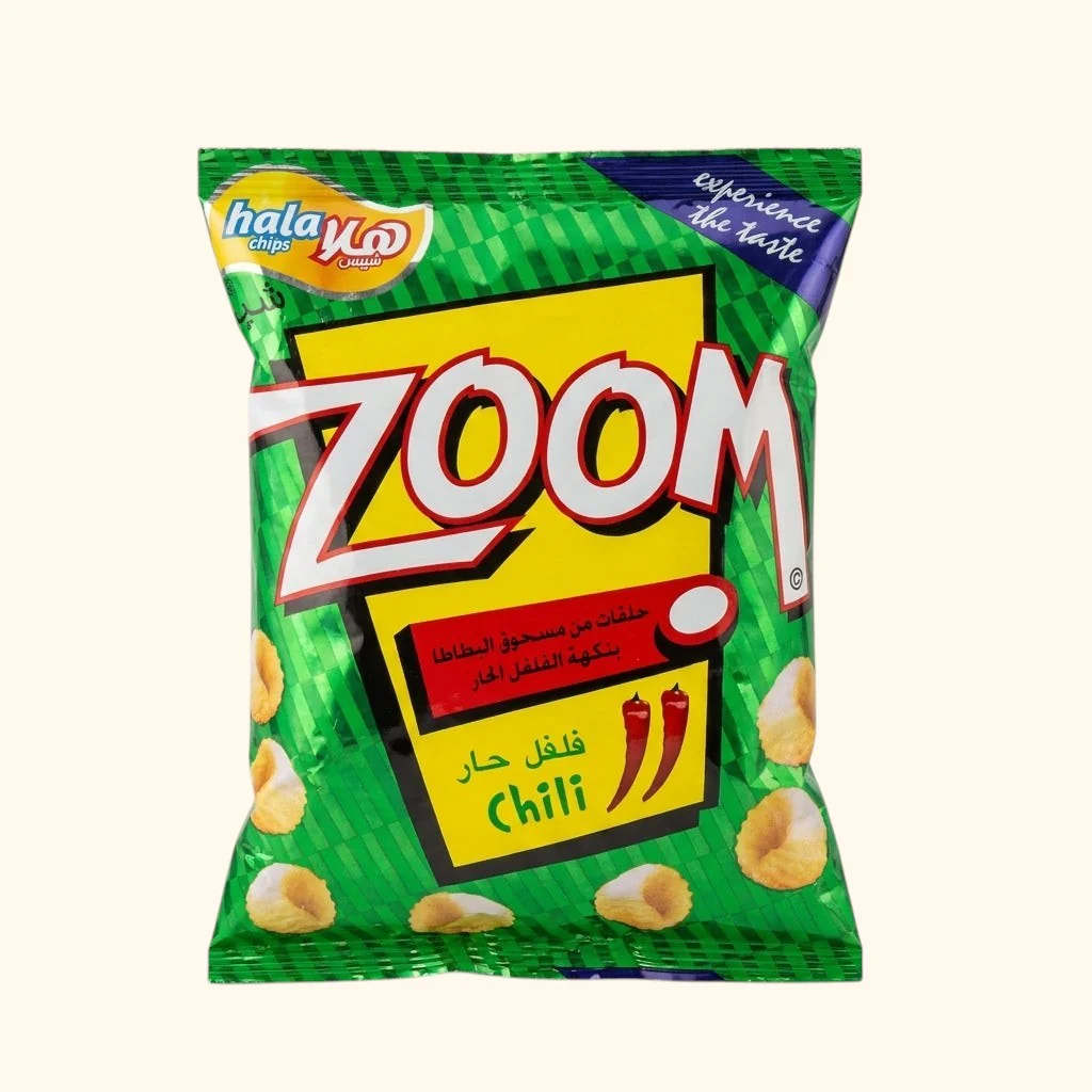 Hala Chips Zoom Chili Flavor - Crispy Potato Chips with Spicy Kick
