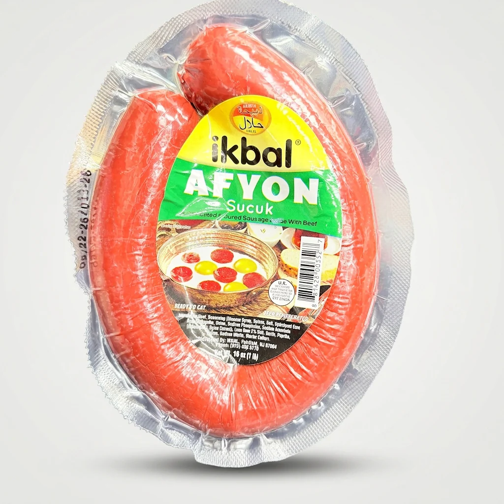 Ikbal Afyon Sucuk 1 kg - Halal Turkish Beef Sausage