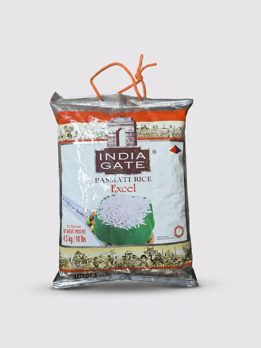 India Gate Basmati Rice Excel 10 lbs - Premium Aged Long Grain