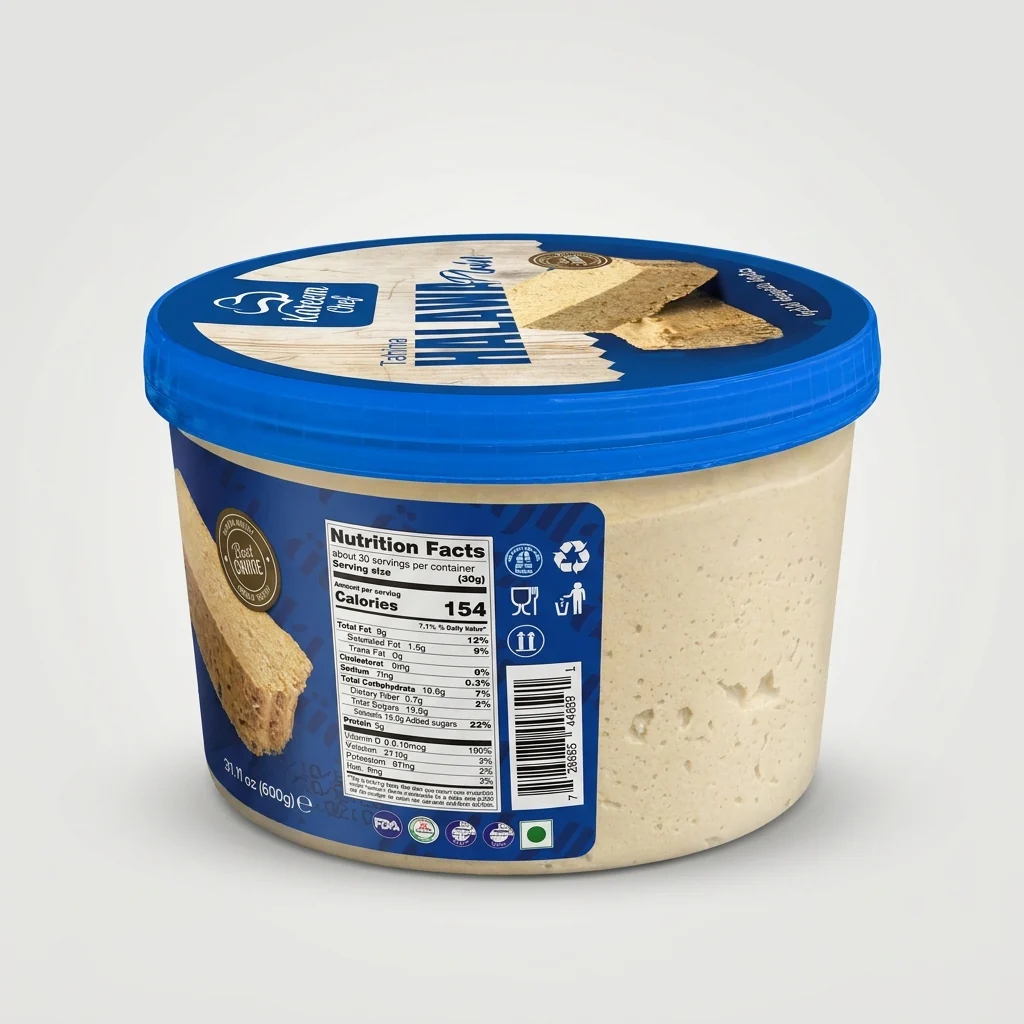 Kareem Chef Tahinia Halawa Plain 900g - Traditional Sesame Halva - Image 2
