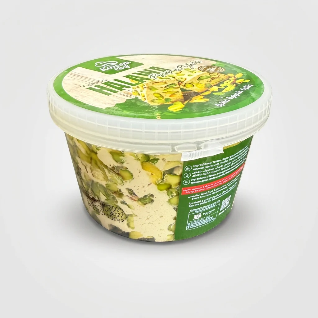 Kareem Chef Tahinia Halawa Premium Pistachio 17.6 oz - Authentic Middle Eastern Dessert - Image 2