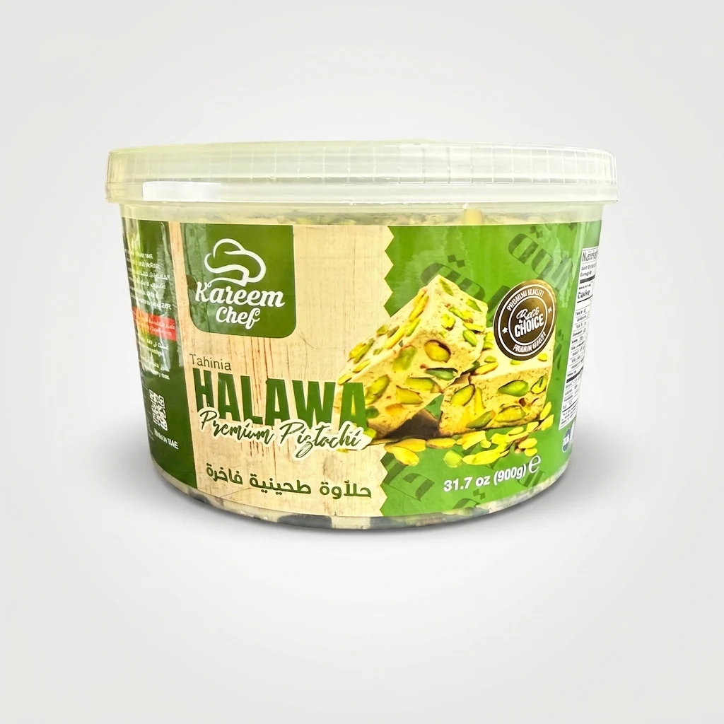 Kareem Chef Tahinia Halawa Premium Pistachio 900g - Authentic Turkish Delight