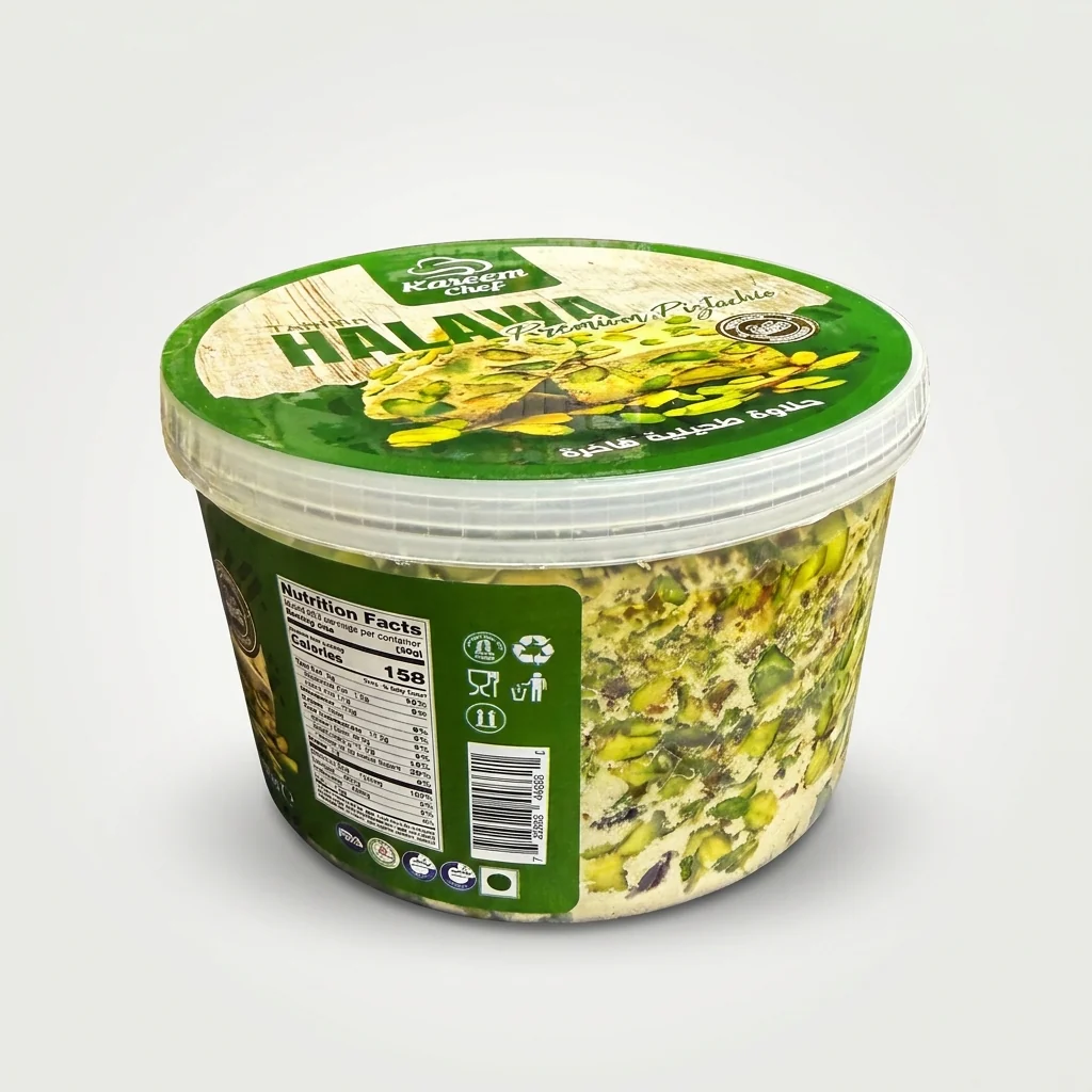 Kareem Chef Tahinia Halawa Premium Pistachio 900g - Authentic Turkish Delight - Image 2