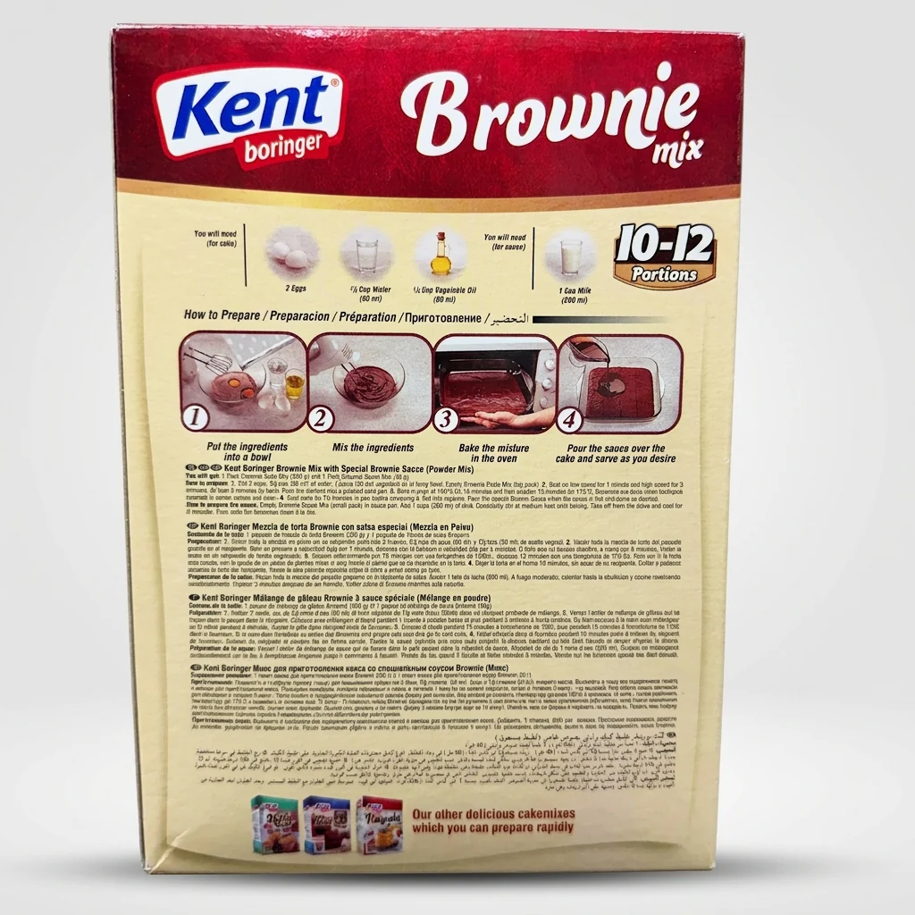 Kent Boringer Brownie Mix 200g - Turkish Walnut Brownie Baking Mix - Image 2