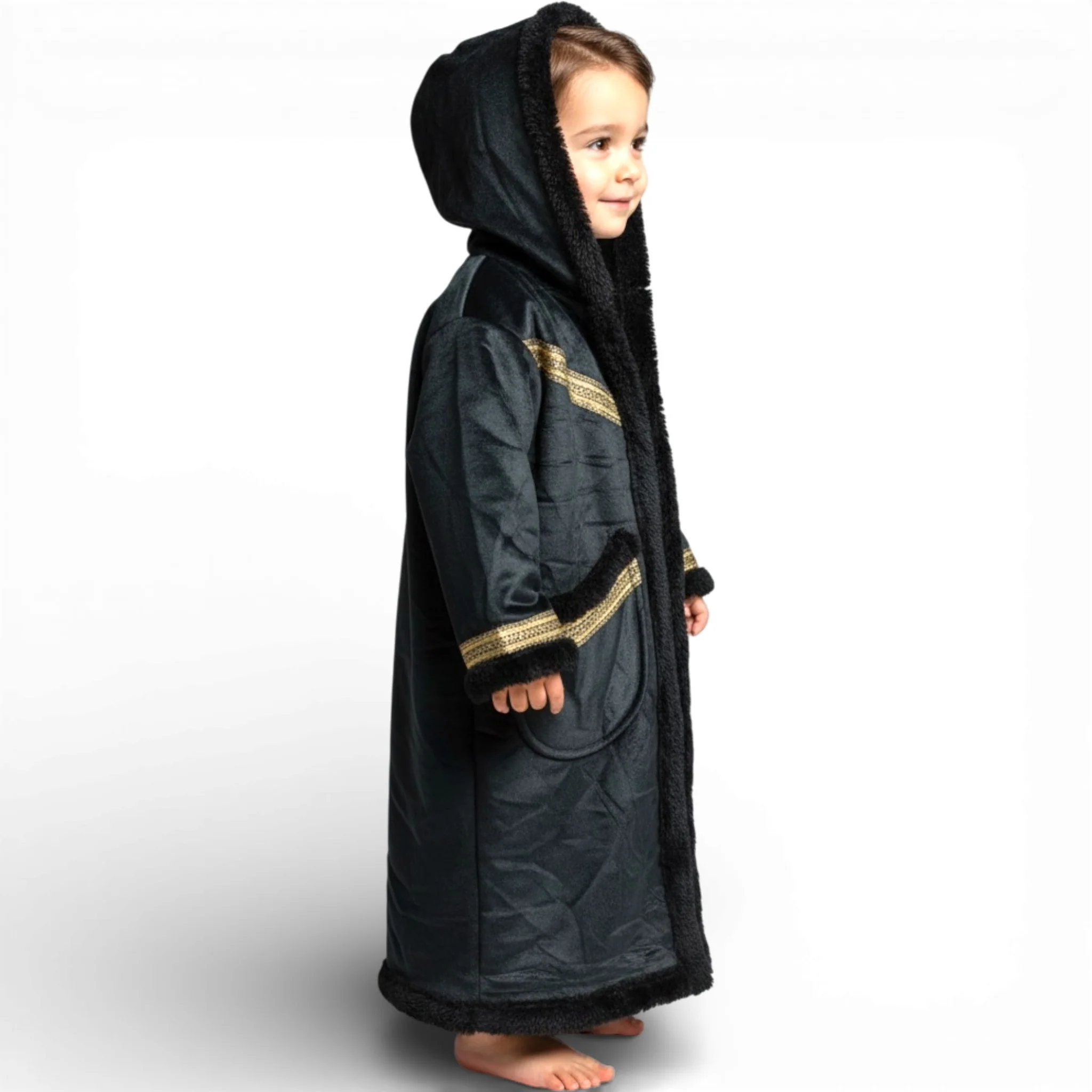 Cozy Kids Hooded Fur Coat – 2-3y Old, Soft Warm Material, Durable & Easy to Wear - Image 3