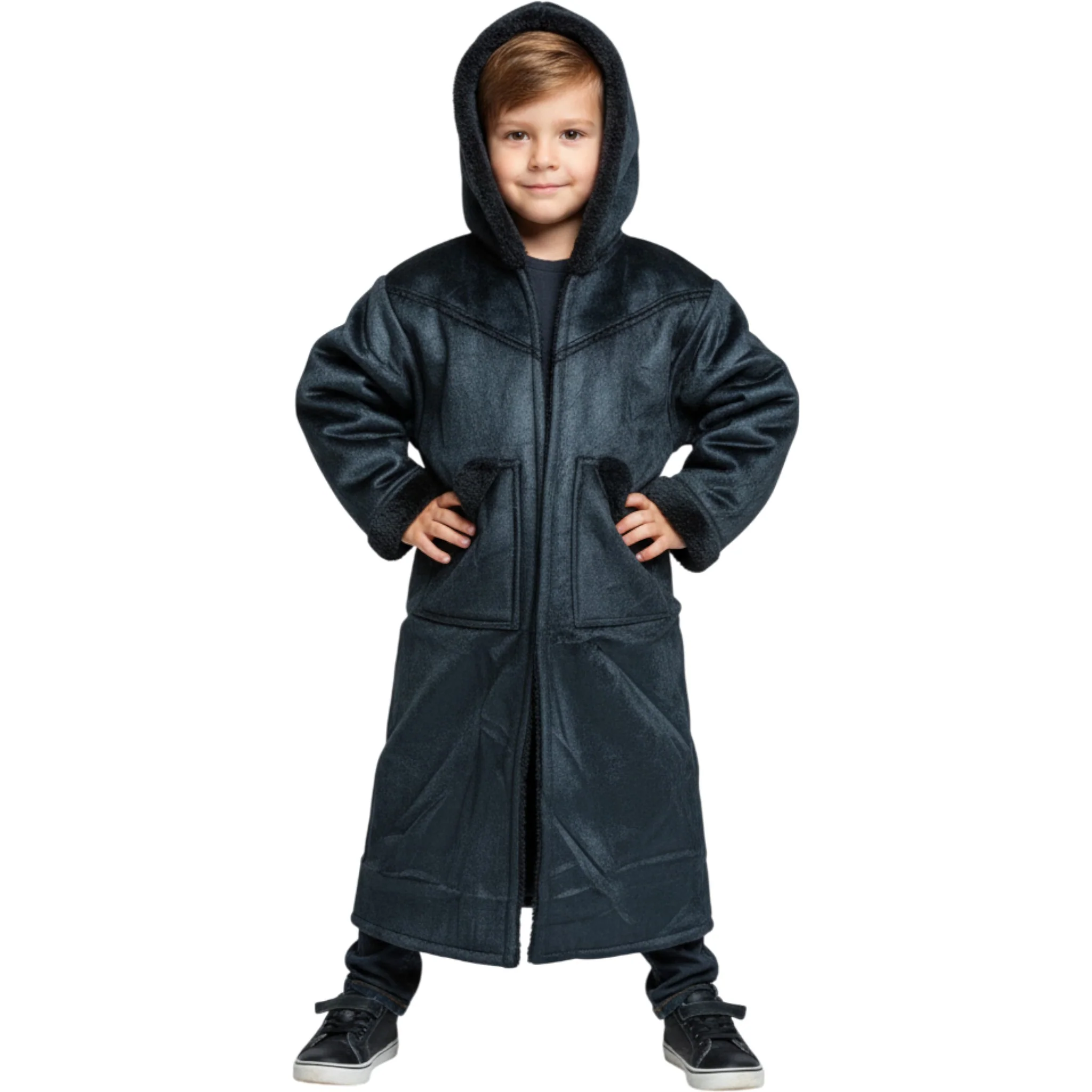 Kids Winter Fur Coat – Hooded & Stylish for 3-4 Year Olds, Warm Faux Fur Outerwear - Image 13