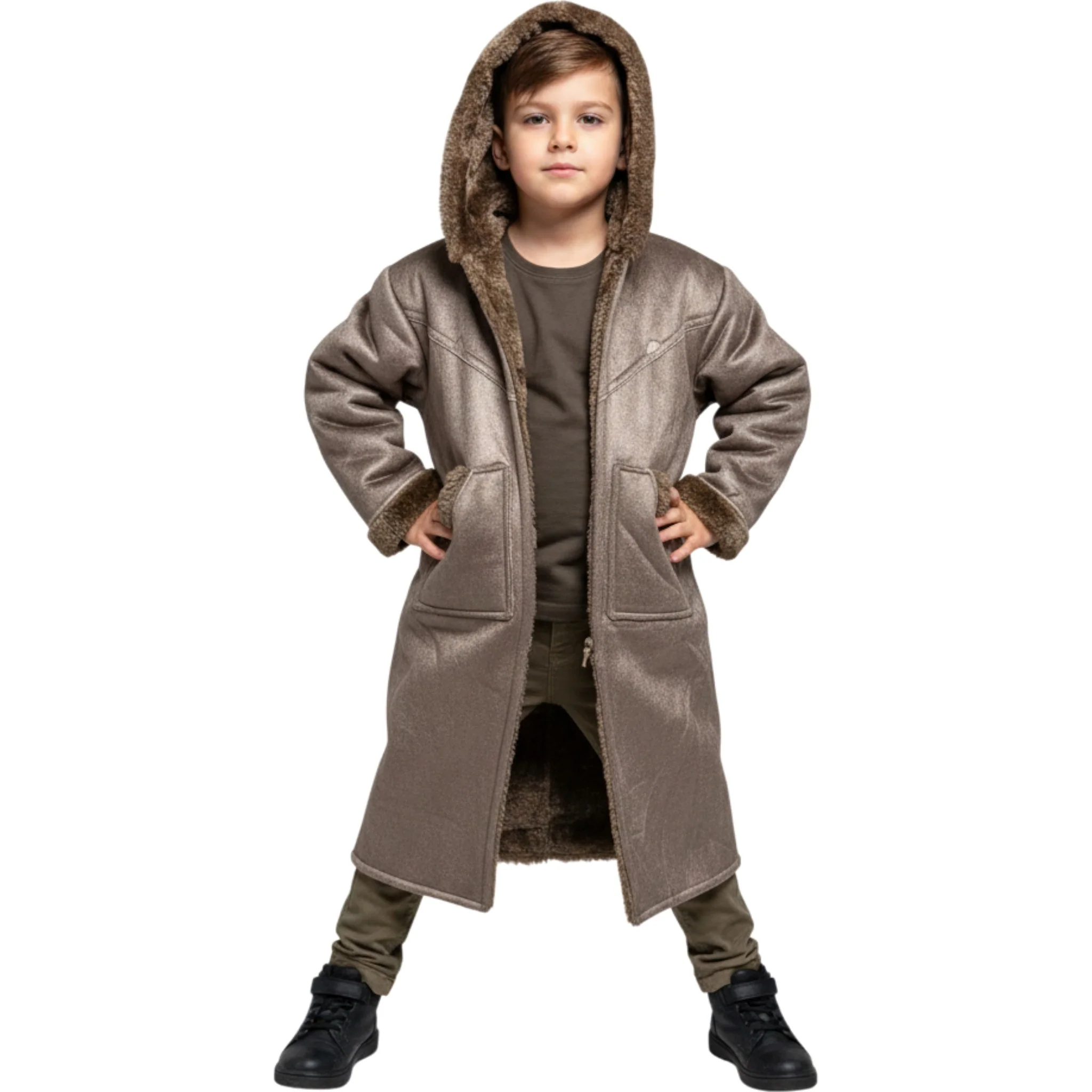 Kids Winter Fur Coat – Hooded & Stylish for 3-4 Year Olds, Warm Faux Fur Outerwear - Image 19