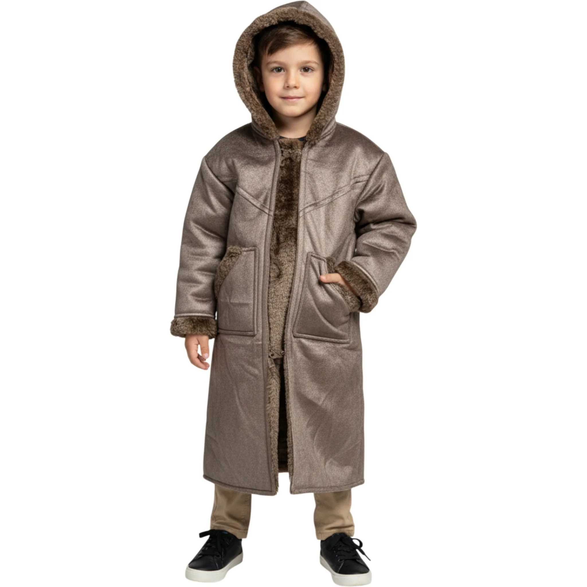 Kids Winter Fur Coat – Hooded & Stylish for 3-4 Year Olds, Warm Faux Fur Outerwear - Image 20