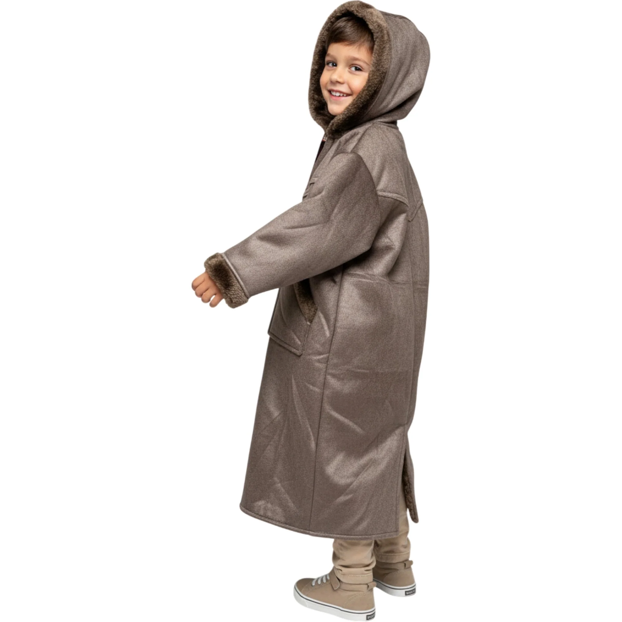 Kids Winter Fur Coat – Hooded & Stylish for 3-4 Year Olds, Warm Faux Fur Outerwear - Image 21