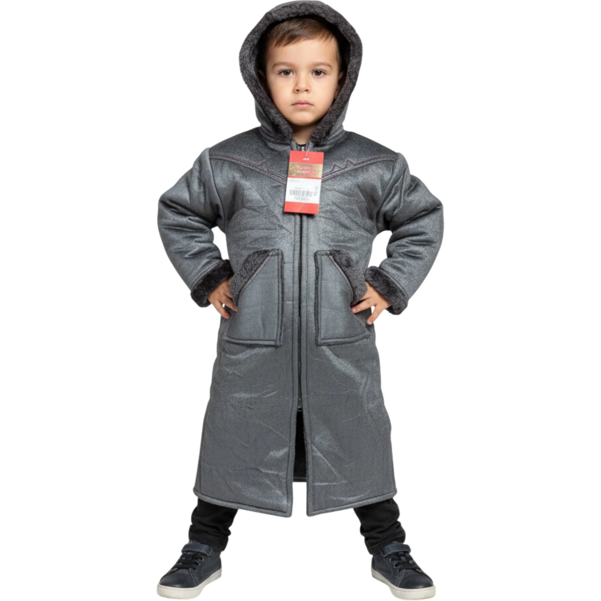 Kids Winter Fur Coat – Hooded & Stylish for 3-4 Year Olds, Warm Faux Fur Outerwear - Image 4