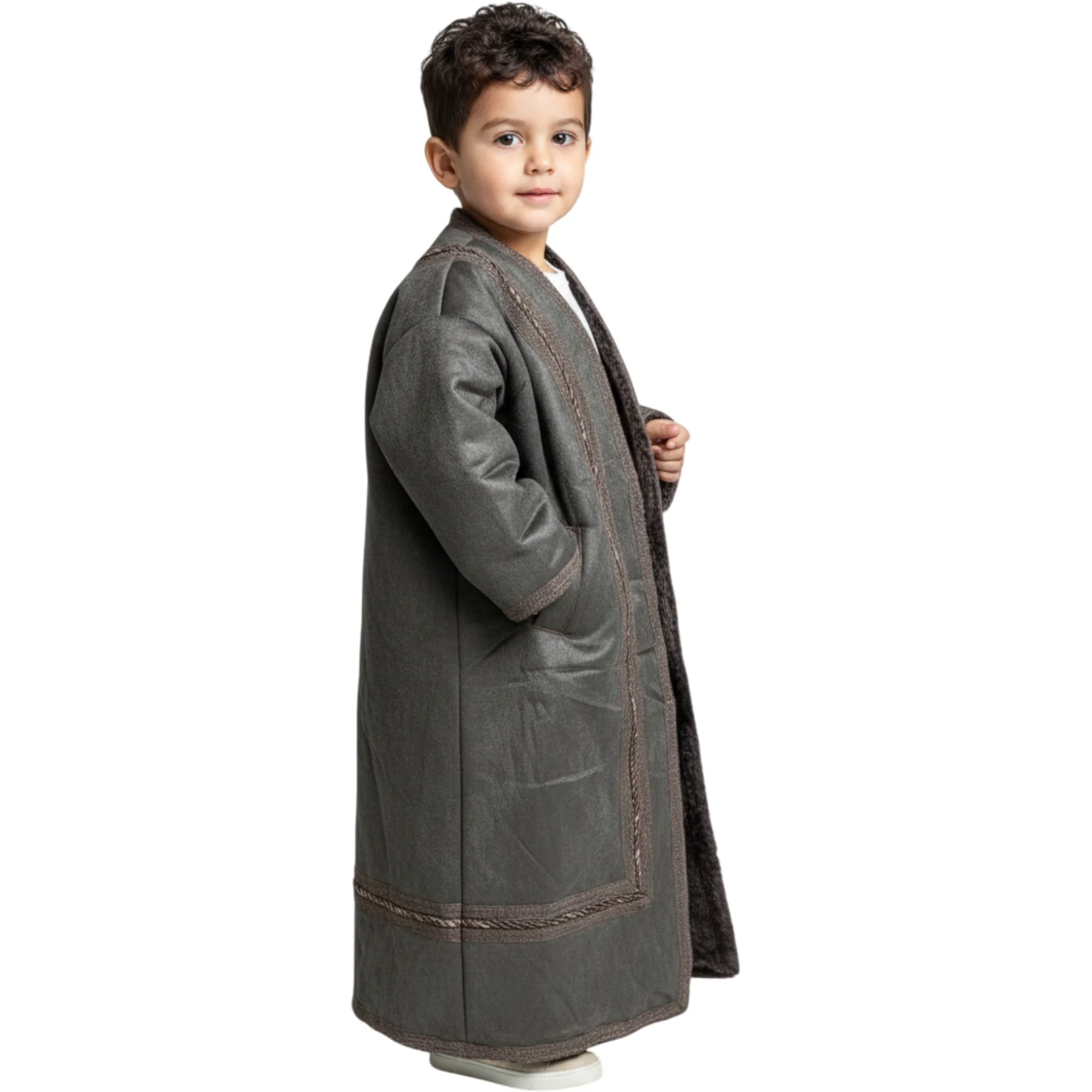 Kids Winter Fur Coat – Hooded & Stylish for 3-4 Year Olds, Warm Faux Fur Outerwear - Image 9