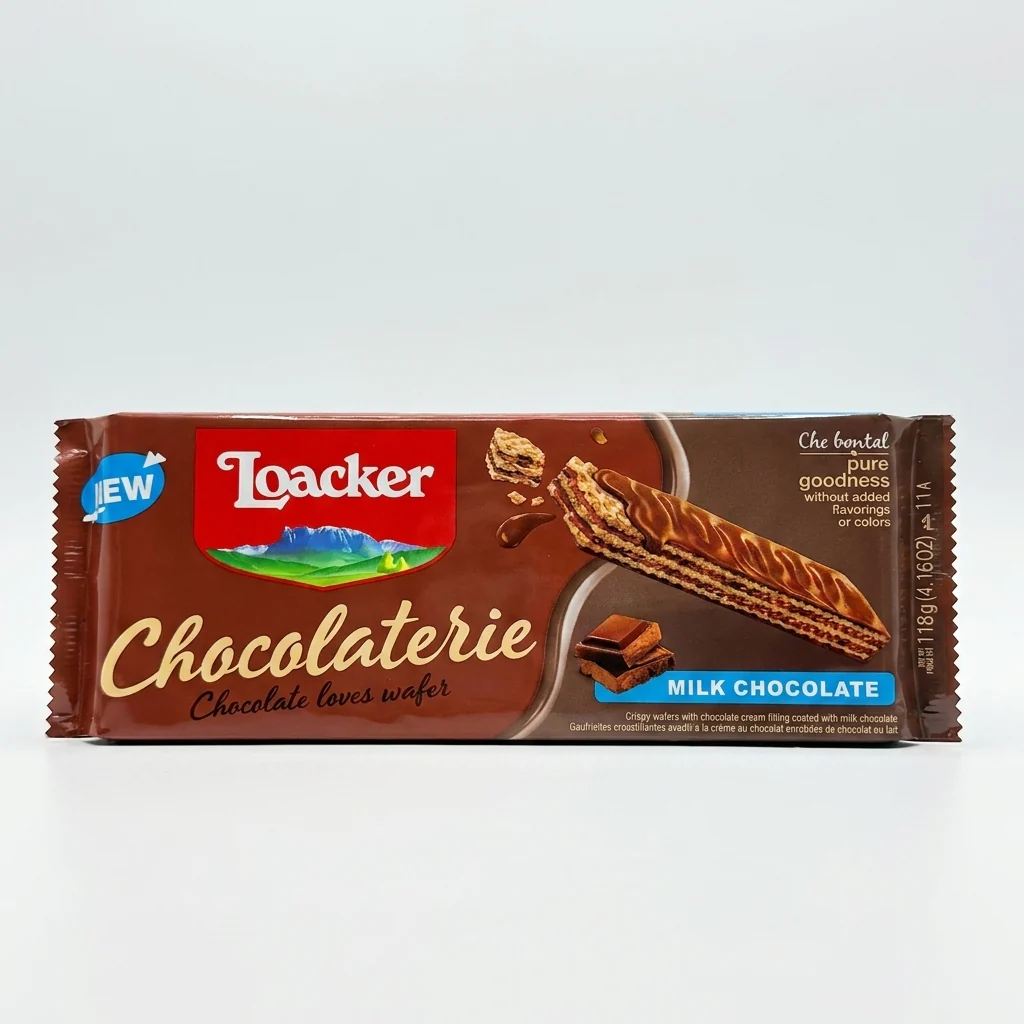 Loacker Chocolaterie Milk Chocolate Wafer 118g - Pure Alpine Goodness