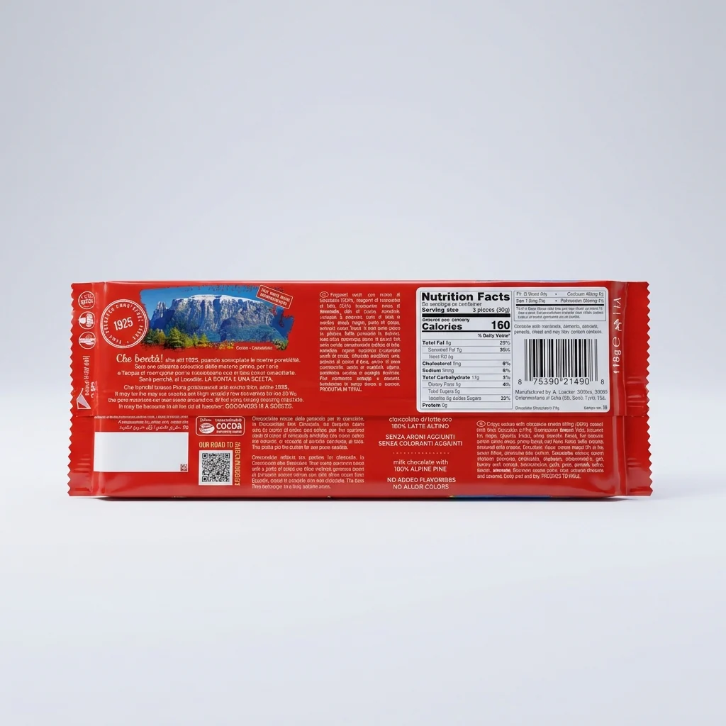 Loacker Chocolaterie Milk Chocolate Wafer 118g - Pure Alpine Goodness - Image 2