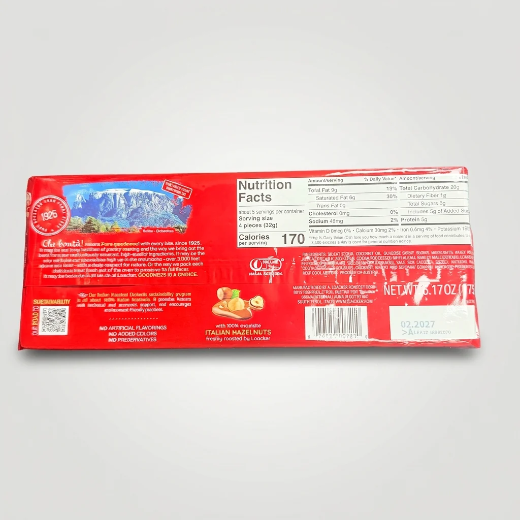 Loacker Classic Hazelnut Wafers 6.17 oz - Crispy Italian Cookies - Image 2