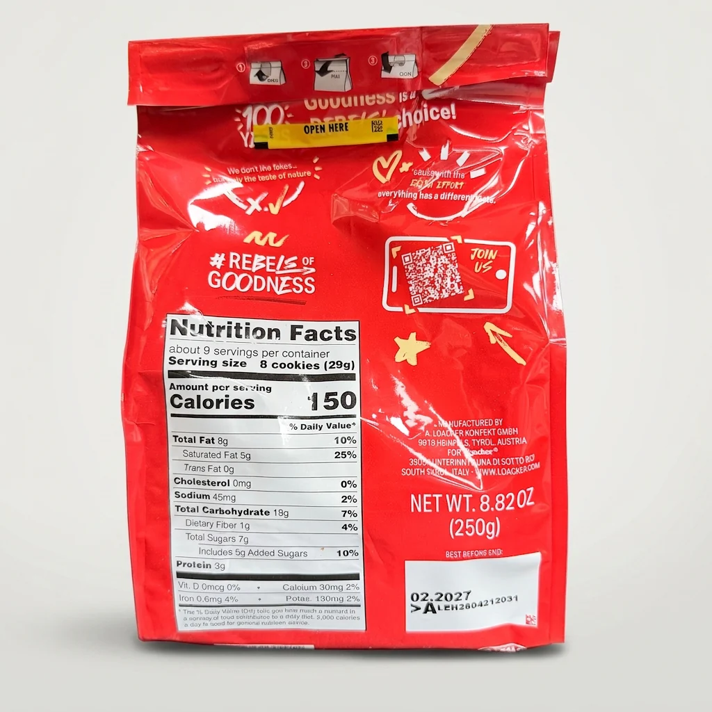 Loacker Quadratini Hazelnut 8.82oz - Bite Size Wafer Cookies - Image 2