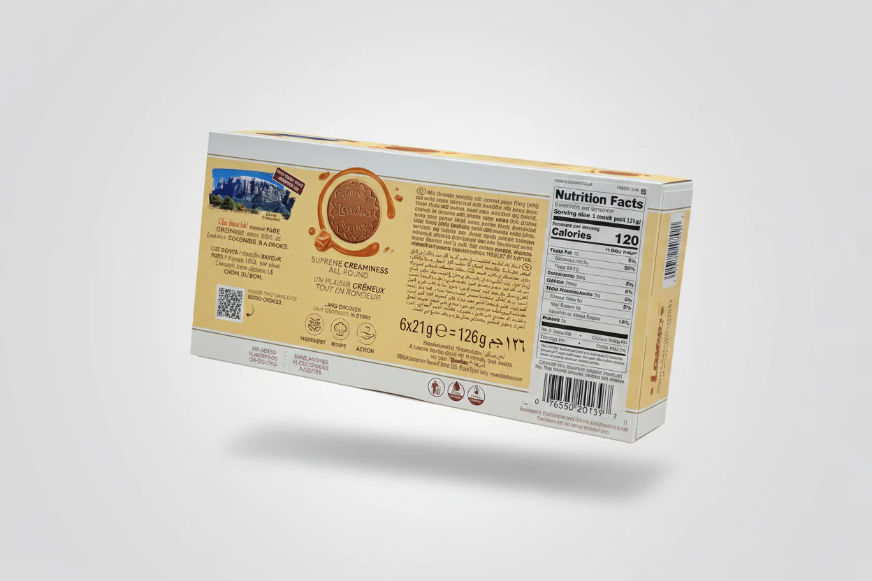 Loacker Tortina Caramel 126g - Italian Crispy Wafer Cookies - Image 2