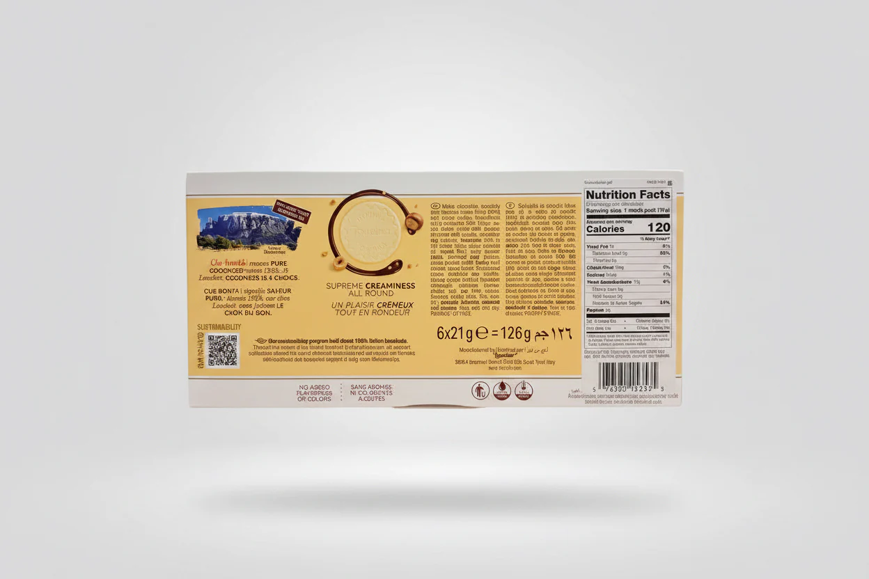 Loacker Tortina White Chocolate 126g - Italian Hazelnut Cream Wafers - Image 2